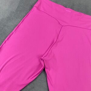 Pink Victoria's Secret Women XXL Yoga Pants Pink Flare Leg High Waisted Slit Hem